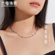 Lukfook Jewelry platinum necklace platinum 950 electric black two-color diamond chain priced at GJP0001DS about 9.03 grams