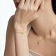Chow Tai Fook Broken Gourd Foot Gold Gold Collar para mujeres (tarifa de trabajo de 420) 40 cm aproximadamente 3.4g EOF1591