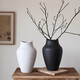 Französische Wasabi -Keramik Vase Japanische Retro Wohnzimmer Blumenarrangement Hydroponische Weiße Utensil Dekorative Ornamente 3897 Wasabi Schwarz