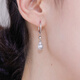 Meluxe platinum earrings for women, PT950 platinum gourd earrings, birthday gift for girlfriend, wife, about 2.78g