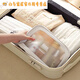 Portable waterproof cosmetic bag for travel and large-capacity toiletry bag 2024 new PU skin care product shell storage A shell bag - small (no separation) white