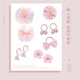 Royal sasa royal salsa Korean bow hair rope little girl ties hair rubber band does not hurt hair girls hairpin side clip