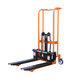 Manual mini forklift small household raised truck stacker hydraulic transport pallet truck manual stacker universal fork 200KG raised 0.9M with brake