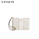 Entraîneur (entraîneur) [Brand Direct Supply] Logo classique du logo Striped Pattern Corner Zipper Sac de bracelet blanc chinois Cadeau de la Saint-Valentin