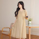 Jingqi (JOYNCLEON) maternity dress summer 2025 new style of pregnant mothers high-end outfits large size temperament waist-hugging loose skirt ginger dress (hanging breathable strap waist-hugging L