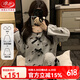 浪莎（LangSha）春秋冬季睡衣女带胸垫2024新款纯棉可爱卡通长袖套装家居服可外穿 12044 条纹爱心小猫 带胸垫 L