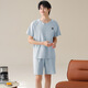 Septwolves Frühlings- und Sommer-Hausbekleidungskleidung für Herren, die reine Baumwoll-Sommer-Kurzarmshorts von außen multi-farbig optional verwendet werden können. 02J13603 Men 3xl
