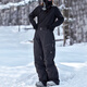 AWKA ski pants for women and men 2025 new waterproof 3L warm workwear ski pants cold-proof plus P cotton black BZK116 M