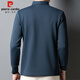 Pierre Cardin long-sleeved T-shirt for young and middle-aged men business casual lapel solid color polo bottoming shirt men's Mi Xing XL