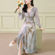 HomeSee à l'étranger Luxury Luxury Robe haut de gamme Silk Femme Femme Jupe à tempérament à la mode Mulberry Silk Retro Jupe imprimée Abricot Color S [Condevance <105] Jin [Jin est égal à 0,5 kg]