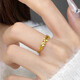 Chuji Lao Phoenix Gold Store gold lucky four-leaf clover ring women's gold 5D hard ring ring 18K color gold lucky four-leaf clover ring
