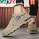 CARTELO brand men's shoes summer mesh breathable construction site work, non-slip, wear-resistant work, lightweight sports outdoor mountaineering shoes Khaki (model) 39 standard sports code