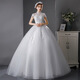 Französisch Licht Hochzeitskleid 2025 Neues Prinzessin Stil eleganter Stil stehender Kragen Frauen Braut Haupthochzeitskleid Wald Super Fairy Summer White M.