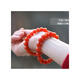 DL 1998 Pangdonglai Qualität Baoshan Nanhong Armband Tianlan Achatarmband Yunnan Matt Frosted Persimmon Red Round Perlen Y7374