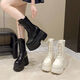 
Heightening shoes 20cm cos special 20cm heightening shoes COS15cm heightening shoes universal mid-tube boots concert wedding black 37