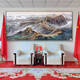 Fantasía de la gran pared que respalda las montañas y las pinturas de paisajes de la gran pared sala de la oficina de la oficina colgantes pinturas decorativas pinturas de caligrafía sala de estar de fondo murales de pared ct-3881 respaldo con un respaldo de 18080 cm de entrada a la casa cristalina de cristal brillante++