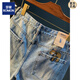 Romon Summer informal Shorts de gran tamaño de gran tamaño Algodón de algodón puro de algodón de cinco partes Bordado de moda Bordado de alta gama de alta parte de la parte de la parte de la partida [XY9922] 28 Adecuado para el peso 95-108Jin [Jin equivale a 0.5 kg]