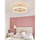 Crystal fan light 2025 new living room light master bedroom light ceiling with electric fan shaking head restaurant ceiling fan 12033 gold ceiling model 50CM Wuji + shaking