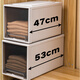 He Jiagong Wardrobe Storage Box Drawer Plastic Household Clothing Storage Box Clothing Underwear Organizing Box Transparent Storage Box 37L[3523] Deep 47*35*23cm Special Offer 1