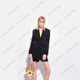 PINKO Women's Mid-Length Lace-up Blazer Official Flagship Authentic 99 One Size 40