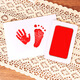 ROSHK special red gold ink pad for infants and toddlers to commemorate 100 days of hand and foot prints. Special hand and foot print oil box for babies. Large size | red. Suitable for babies between 0-18 months old.