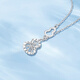 Mengjinyuan Platinum Necklace PT950 Crushed Ice Chain Birthday Gift for Wife
