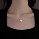 Laomiao 999 Fuß Silber Kürbis Halskette Accessoires für Frauen Geschenk Neue Stil 2025 Leichte Luxus Nische Colarbone Halskette Valentinstag 999 Fuß Silber Viel Glück Gürbishalskette