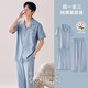 Catman (MiiOW) pajamas men's summer men's pure cotton summer short-sleeved trousers three-piece suit dad's home clothes summer 2025 LMSJ9277 4XL Recommended 190-210Jin [Jin equals 0.5 kg]