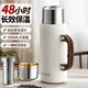 
THERMOS (THERMOS) full steel thermos large capacity thermos cup men's portable water cup 304 stainless steel outdoor sports travel kettle [foldable handle] 1591ml book + long tea partition +