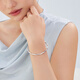 Lukfook Jewelry Platinum 950 Möbius Ring Platinum Bracelet Hollow Round Bracelet for Gift Price EFPTBB0001 54mm-8.99g (including labor cost 926 yuan)