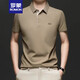 Romon Ice Seide Kurzärärtes T-Shirt Herren Sommer New Revers halbärmelte Top High-End Business Casual Polo Shirt Herren T M723 Khaki S 165 [90-110Jin [Jin entspricht 0,5 kg]]
