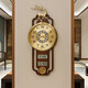 NUEVO FULU Cobre Reloj Pared Reloj Sala de estar Creative Creative New Chino Estilo Chino Perpetual Calendario Mural Reloj Malvia Mural Movimiento silencioso LT-6189 Cierre de reloj de pared Otro