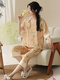 Victoria's Style Summer Ladies Pyjamas à manches courtes Coton Coton Nouveau style chinois Le style mince peut être porté à l'extérieur avec un pantalon recadré Lzy9902 M (recommandé 75-95jin [Jin est égal à 0,5 kg]))