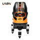 Laise laser infrared level high-precision strong light thin line 12 line green light blue light automatic wall-mounted LSG686SPD green light five-wire single electric + 1.5m tripod