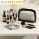 Portable waterproof cosmetic bag for travel and large-capacity toiletry bag 2024 new PU skin care product shell storage A shell bag - small (no separation) white