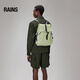 Rains【新品】大容量工装背包男户外双肩包电脑包女书包/ 浅青绿