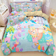 Disney (Disney) Neues hochwertiges Kinderbett vierteilige hautfreundliche und weiche Vier-Saison-Drei-teilige Set für Schüler 3884V Blattstil 1,5 Bett Quilt Cover 150*200 Vier-teiliges Set