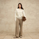 ROMON high-end knitted sweater for women handmade crochet pure cardigan 2025 spring new retro jacquard pullover thick sweater stycoon rice equal size