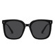 Gafas de sol para mujeres Protección de la marea de verano contra ultravioleta High-Ded 2025 Nuevas gafas de sol de conducción de hombres Ojos de protección solar GM mismo estilo Marco negro Gris negro + tela de espejo + caja de almacenamiento