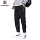 Aemape Spring Jeans Men's Men's Foot Trendy Brand Working Pants 2025 Весна и осенью нового стиля повседневные хрустящие брюки Мужская одежда Регулярная DW_9859 Black XL