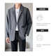Vancl Eslite (VANCL) Lei Jun's same style casual suit suit men's loose and handsome single jacket Korean version trendy black (suit + trousers) XL