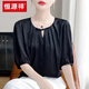 
Hengyuanxiang withdraws the cabinet and cuts the mark with broken codes, mulberry silk short-sleeved satin summer new silk shirt top, official flagship on white * not worth 100 yuan package refund M 80-100