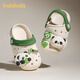 Balabala Children's Shoes Children's Crocs Shoes Boys Girls Sandals Cartoon Panda Shoes 2025 Summer New Style Off-White 26