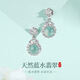 Jianlu natural jade a-grade silver earrings for women, temperament, high-end jade earrings, jewelry, mother's birthday gift for mom