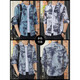 Pang Donglai DL Offizielle Website langärmelige Hemd Herren Sommer dünne lose digitale gedruckte elastische Hemd-Hemd Hong Kong Style Marke Trendy gut aussehend 6169 Grüne M _90-110Jin [Jin ist gleich 0,5 kg]