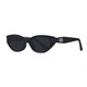 2025 Neues GM Retro Polarisierte Katzenauge -Sonnenbrille für Frauen, schlanker kleiner Rahmen, europäische und amerikanische Straßenaufnahme Heiße Mädchen Sonnenbrille 857 Schwarzer Rahmen graues Blatt [Glassbox + Spiegeltuch]