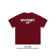 
WE11DONE niche trendy brand summer wave 1506 letter print men and women couple loose short-sleeved T-shirt white M