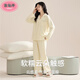 Sumeiting Pajamas de algodón puro para mujeres en primavera y otoño 2025 Nuevo estilo informal de manga largo de gran tamaño para ropa de ropa para el hogar de niñas 12806 2xl [Adecuado para 140-160Jin [Jin iguala 0.5 kg]]]