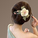 Temperamento Flores Clip de una línea Femenina nueva Central de cabello de alta gama Head Back Head Super Fairy Duckbill Tossress Beige Flower Duckbill Clip [1]