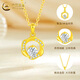CHINA GOLD 18K gold necklace for women, light luxury and versatile Möbius pendant Valentine's Day birthday gift for girlfriend and lover 18K Möbius pendant with S925 chain